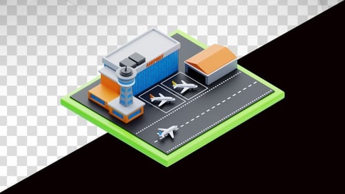 3D-Animation zum Flughafen
