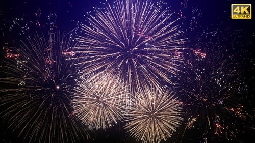 Bright Bursting Fireworks Celebration Loop Animation