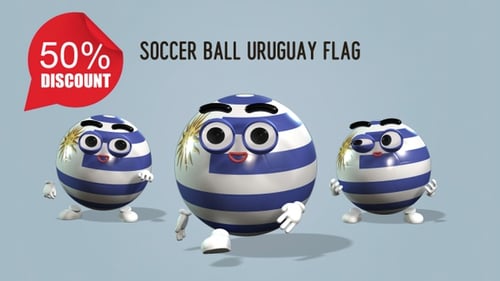 Uruguay Flag 3D Animated Character Pack