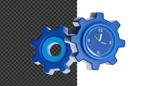 Animación de iconos de gestión del tiempo