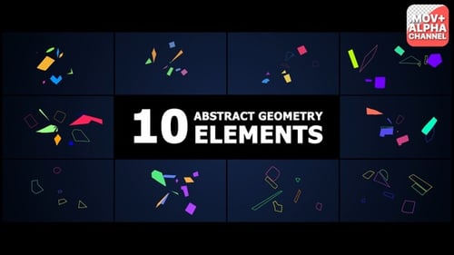 Dynamic Abstract Geometric Shapes and Flash FX Pack