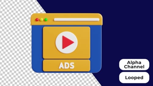 Animierte 3D-Videoanzeigen | Alpha Channel