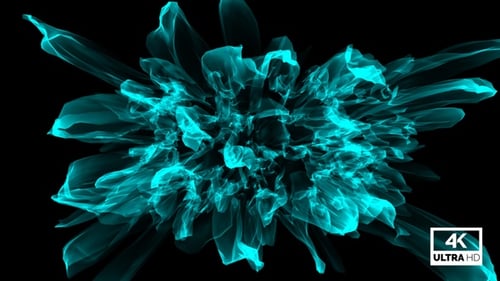 Dynamic Fluid Teal Abstract Energy Burst