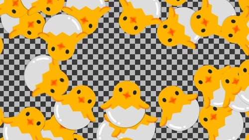 Emojii Hatching Chick Transition | UHD | 60fps