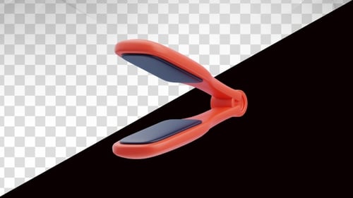 Animação 3D do alisador de cabelo