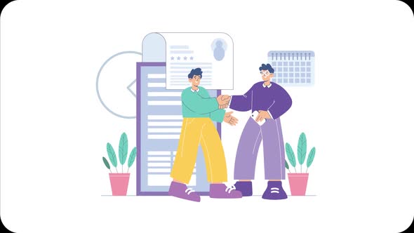 Candidates Job Interview Animation Scene, Elements Motion Graphics ft ...