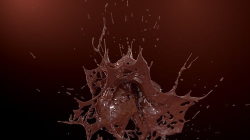 Dynamic Chocolate Splash Fluid Burst Reveal