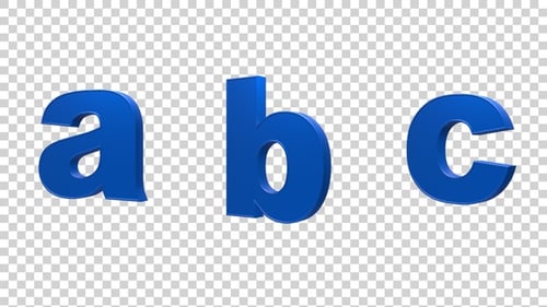 Pack de lettres alphabétiques de A à Z, petites lettres bleues