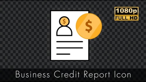 Animated Account and Payment Icon in Flat Design