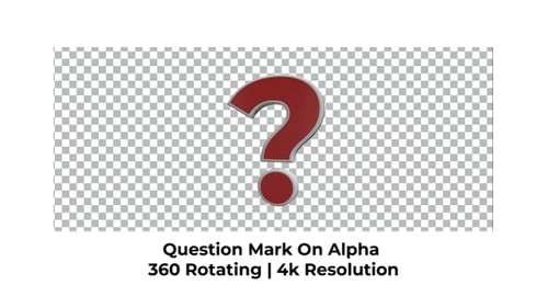 Question Mark On Alpha red with white Border