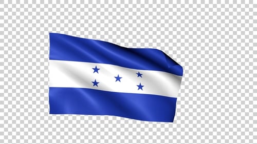 Honduras National Flag Waving Animation