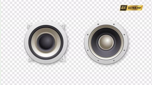 Speaker Loop Animation Alpha 4K