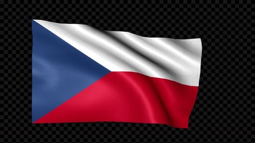 Realistic Waving Flag of the Czech Republic Animation