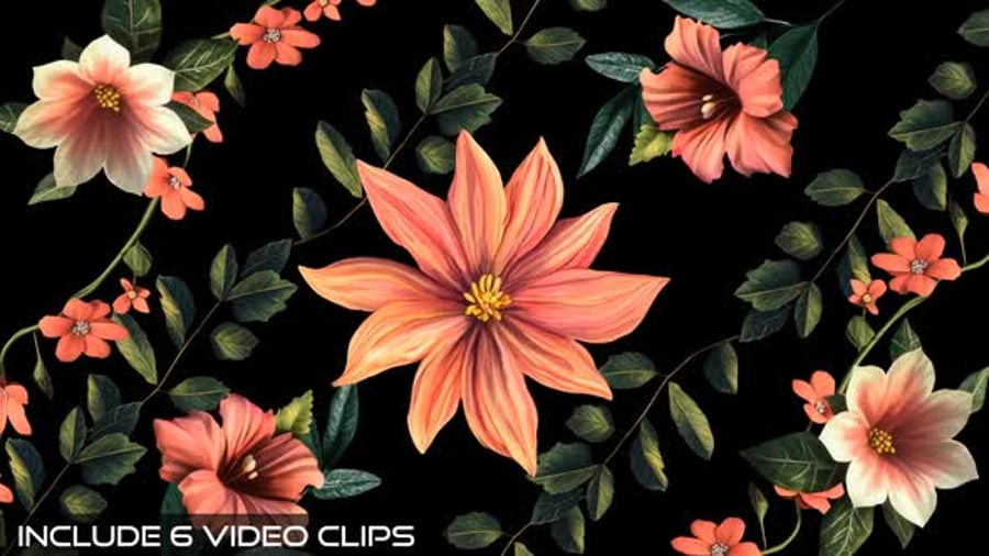 Cover for Tropical flower dancing VJ Loop