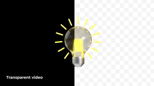3 D Light Bulb Idea Animation
