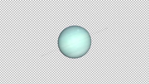 Rotierender Uranus — Nahtlose 3D-Schleife