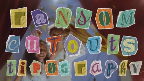 Animated Retro Magazine Cutout Alphabet and Numbers