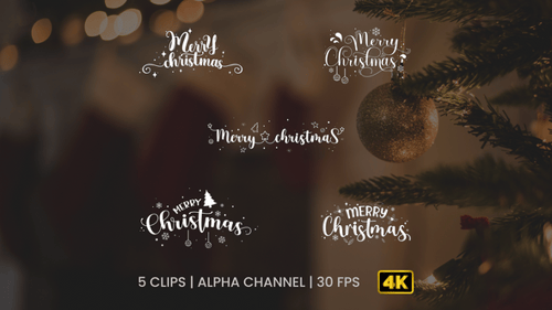 Merry Christmas Text Animation