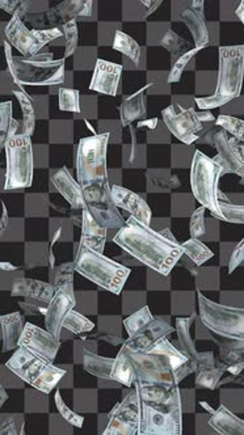 Falling Dollars Loop Alpha Vertica