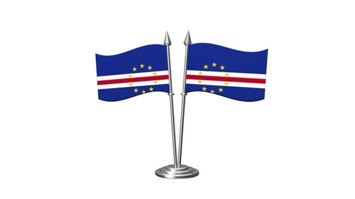 Cape Verde Crossed Flag Alpha