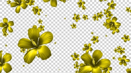 Fleur jaune tombant Alpha V5