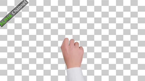 Hand Touches Screen on Transparent Background, People Stock Footage ft ...