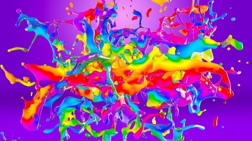 Dynamic Rainbow Liquid Collision Effect Transition