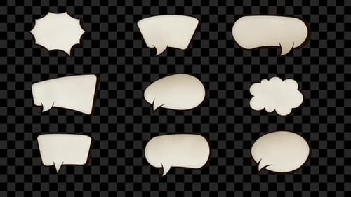 Cartoon Speech Bubble Text Reveals Pack