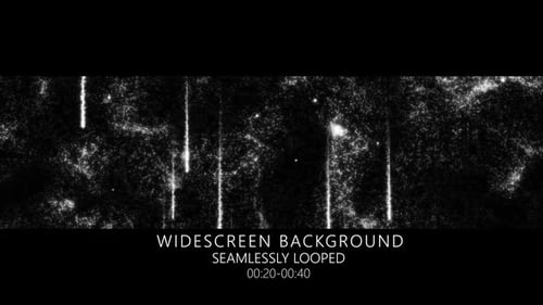 Abstract Digital Particle Network with Falling Light Streaks Loop