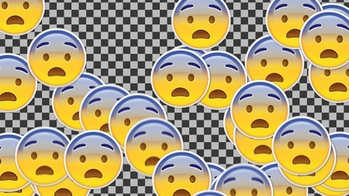 Falling Distressed Emoji Visual Effect