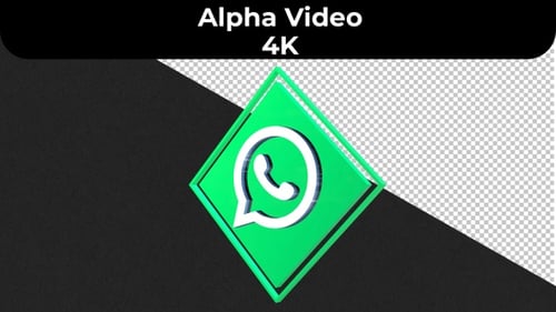 Modern 3D Rotating WhatsApp Logo Animation