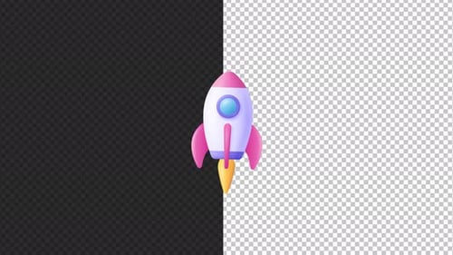 Modern 3D Rocket Launching Animation