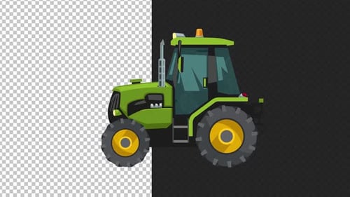 Farm Tractor Vehicle Alpha Looped