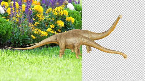 Animated 3D Brachiosaurus Dinosaurs with Transparent Background