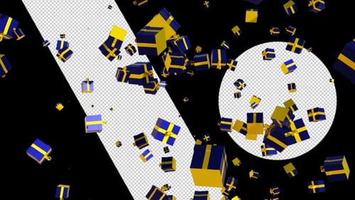 Christmas Box Background Loop Alpha