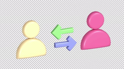 Animated 3D People Exchange Icons