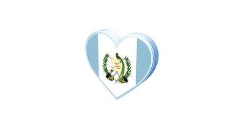 Guatemala Flag Heart Shape
