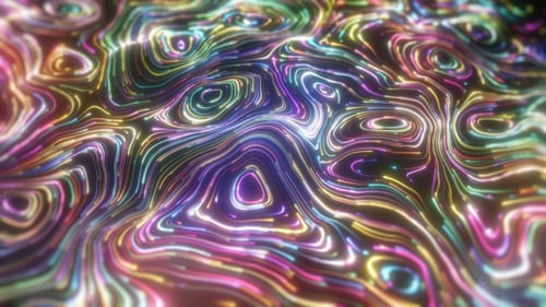 Colorful Neon Spiral Lines