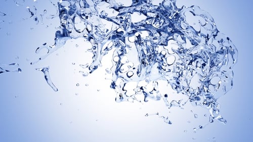 Dynamic Water Splash Element with Transparent Background