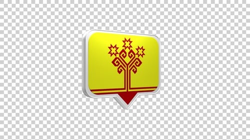 Animated 3D Location Pin with Abstract Tree Symbol