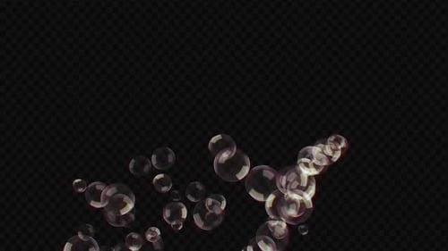 Superposición transparente de burbujas líquidas V1