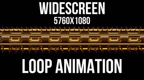 Abstract Background Chains Widescreen Yellow