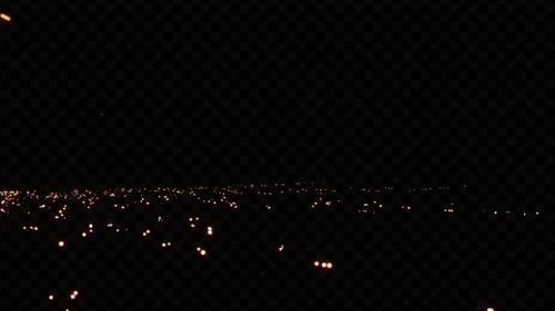 Shimmering Golden Particle Light Trails Effect