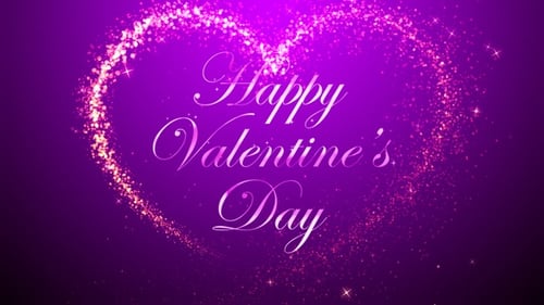 Elegant Happy Valentine's Day Title with Sparkling Heart