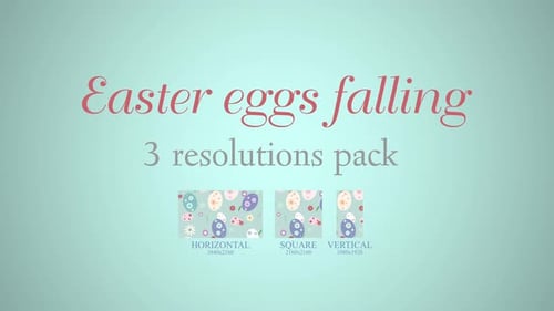 Falling Easter Eggs and Flowers Flat Design Pack