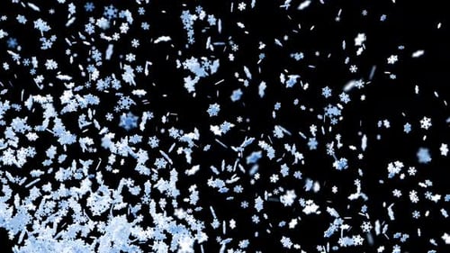 Realistic Falling Snowflakes Seamless Loop