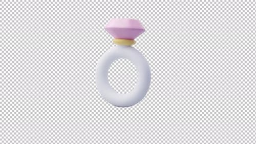 Modern 3D Rotating Diamond Engagement Ring