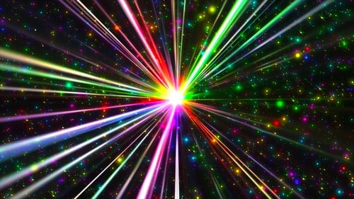 Rainbow VJ Lights Streams Sci-Fi Tunnel Loop V2