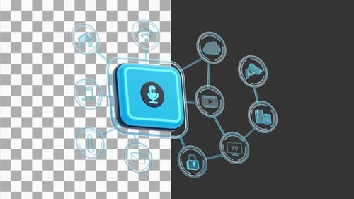 3D Animation of smart home assistant | Alpha Channel