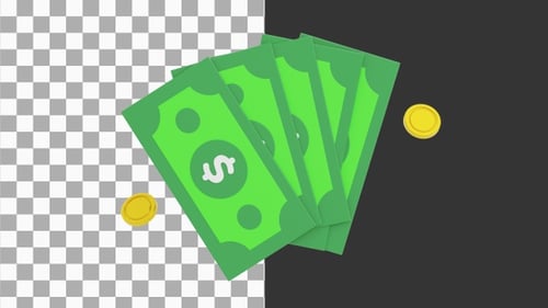 3D Animation of Saving Investment Concept | Alpha Channel